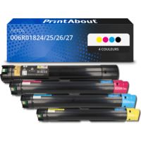 Toner compatible Xerox 006R01824/25/26/27 - 4 couleurs - Grande capacité - Multipack
