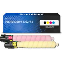 Toner compatible Xerox 106R04050/51/52/53 - 4 couleurs - Grande capacité - Multipack