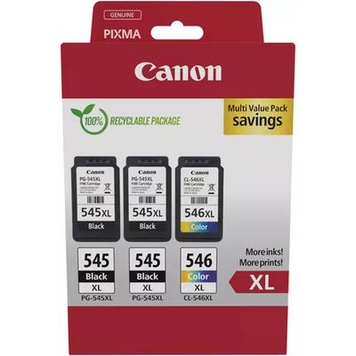 Canon PG-545XL + PG-545XL + CL-546XL Inktcartridge Multipack Hoge capaciteit