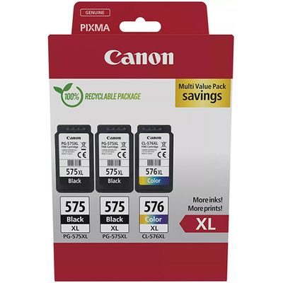Canon PG-575XL + PG-575XL + CL-576XL - Noir + 3 couleurs - Cartouche d'encre - Multipack