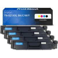 Huismerk Brother TN-821XXL BK/C/M/Y Toner 4-kleuren Multipack Extra hoge capaciteit