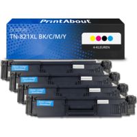 Huismerk Brother TN-821XL BK/C/M/Y Toner 4-kleuren Multipack Hoge capaciteit