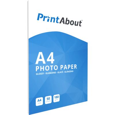 PrintAbout Premium Glossy A4 180 grams fotopapier (50 vel)