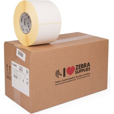 Zebra 76180 - (102 mm x 152 mm) 4 rouleaux - Noir sur blanc - Étiquette