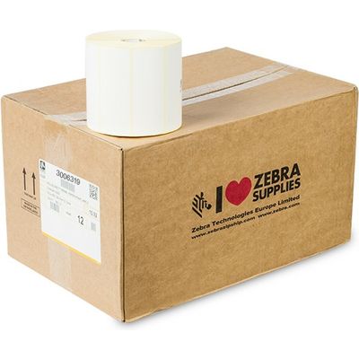 Zebra 3006319 (Z-Select 2000T) - (102 mm x 38 mm) 12 rouleaux - Noir sur blanc - Étiquette