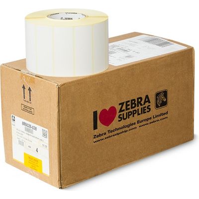 Zebra 880026-038 - 102 mm x 38 mm) 4 rouleaux - Noir sur blanc - Étiquette