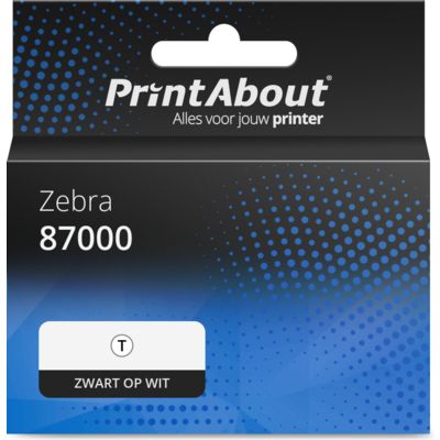 Huismerk Zebra 87000 Etiket Zwart op wit (100 mm x 50 mm) 4 rollen