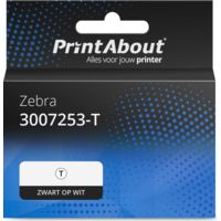 Huismerk Zebra 3007253-T Etiket Zwart op wit (102 mm x 76 mm) 4 rollen