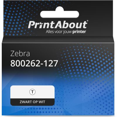 Huismerk Zebra 800262-127 Etiket Zwart op wit (57 mm x 32 mm) 12 rollen