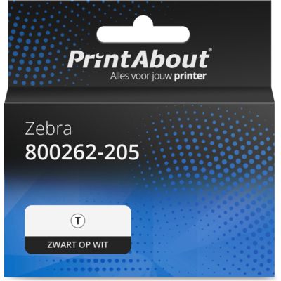 Huismerk Zebra 800262-205 Etiket Zwart op wit (57 mm x 51 mm) 12 rollen