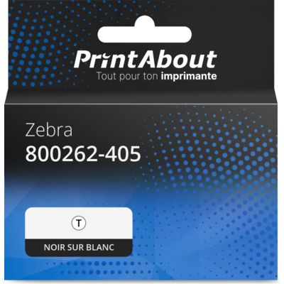 Étiquette compatible Zebra 800262-405 - (57 mm x 102 mm) 12 rouleaux - Noir sur blanc