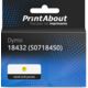 Ruban compatible Dymo 18432 (S0718450) - (12 mm) - Noir sur jaune
