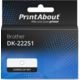 Huismerk Brother DK-22251 Zwart en Rood op wit (62 mm)