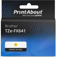 Huismerk Brother TZe-FX641 Tape Zwart op geel (18 mm)