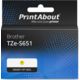 Huismerk Brother TZe-S651 Tape Zwart op geel (24 mm)