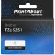 Ruban compatible Brother TZe-S251 - (24 mm) - Noir sur blanc