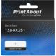 Huismerk Brother TZe-FX251 Tape Zwart op wit (24 mm)
