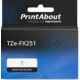 Ruban compatible Brother TZe-FX251 - (24 mm x 24 mm) - Noir sur blanc