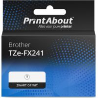 Huismerk Brother TZe-FX241 Tape Zwart op wit (18 mm)