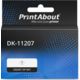 PrintAbout Huismerk vervangt Brother DK-11207 Etiket Zwart op wit (58 x 58) (DVD/CD)