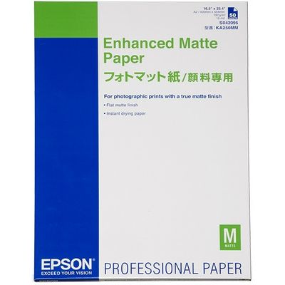 Epson S042095 Enhanced Matte Paper 192 gram A2 (50 vel) - Papier photo