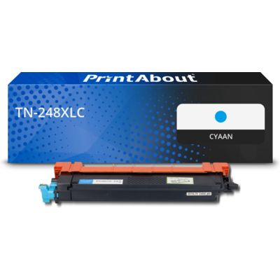 PrintAbout Huismerk vervangt Brother TN-248XLC Toner Cyaan Hoge capaciteit