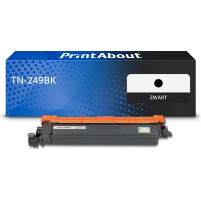 PrintAbout Huismerk vervangt Brother TN-249BK Toner Zwart