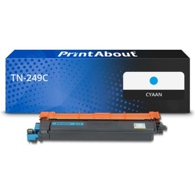 PrintAbout Huismerk vervangt Brother TN-249C Toner Cyaan