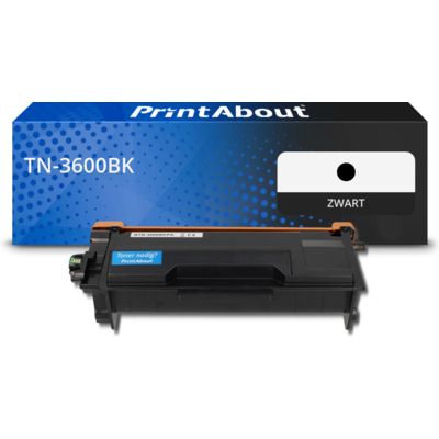 PrintAbout Huismerk vervangt Brother TN-3600BK Toner Zwart