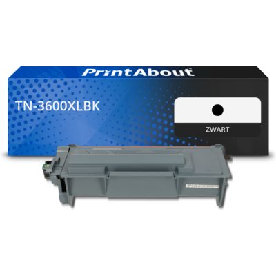 PrintAbout Huismerk vervangt Brother TN-3600XLBK Toner Zwart Hoge capaciteit