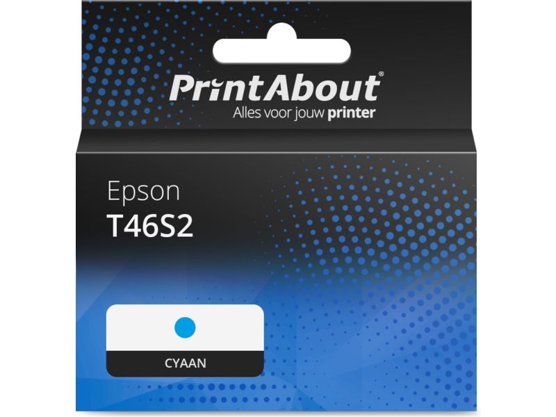 PrintAbout Huismerk Inktcartridge T46S2 Cyaan Geschikt Voor Epson