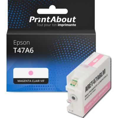 Cartouche compatible Epson T47A6 - Magenta clair vif