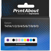 Homebrew Epson ET47A/1/2/3/4/5/6/7/8/9/DPA Cartouche d'encre Multipack 10 couleurs