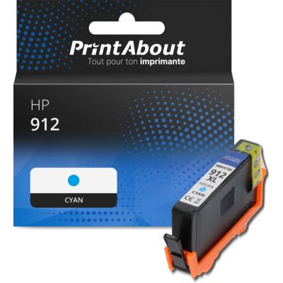 Cartouche compatible HP 912 (3YL77AE) - Cyan