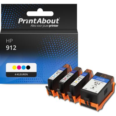 Huismerk HP 912 (3YL77/78/79/80AE) Inktcartridge 4-kleuren Multipack