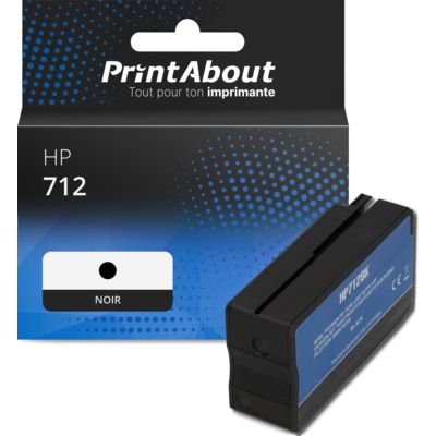Cartouche compatible HP 712 (3ED70A) - Noir