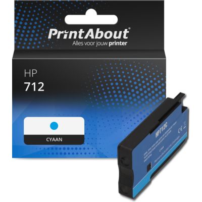 Huismerk HP 712 (3ED67A) Inktcartridge Cyaan