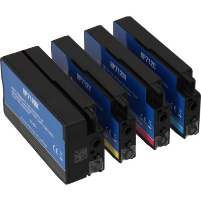 Cartouche compatible HP 712 (3ED67/68/69/70A) - 4 couleurs - Multipack