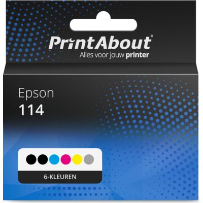 Huismerk Epson 114 (C13T07A1/B1/B2/B3/B4/B540) Inktcartridge 6-kleuren Multipack
