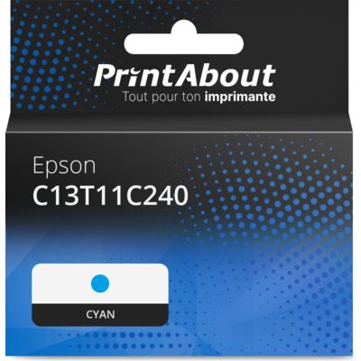 Cartouche compatible Epson C13T11C240 - Cyan