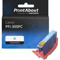 Cartouche compatible Canon PFI-300PC - Cyan photo