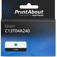 Cartouche compatible Epson C13T04A240 - Cyan - Très grande capacité