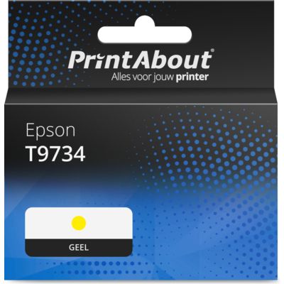 Huismerk Epson T9734 Inktcartridge Geel Hoge capaciteit