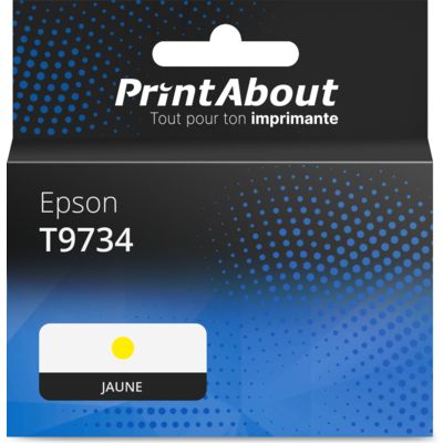 Cartouche compatible Epson T9734 - Jaune - Grande capacité