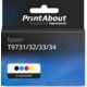 Cartouche compatible Epson T9731/32/33/34 - 4 couleurs - Grande capacité - Multipack