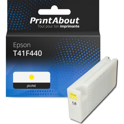 Cartouche compatible Epson T41F440 - Jaune - Grande capacité