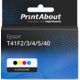 Cartouche compatible Epson T41F2/3/4/5/40 - 4 couleurs - Grande capacité - Multipack