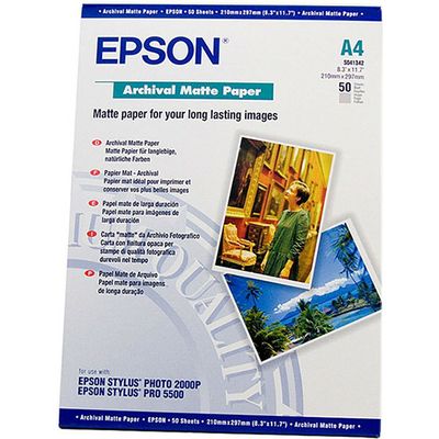 Epson S041342 A4 Archival Matte Paper (50 vel) - Papier photo