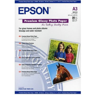 Epson S041315 Premium Glossy A3 (20 vel) Fotopapier