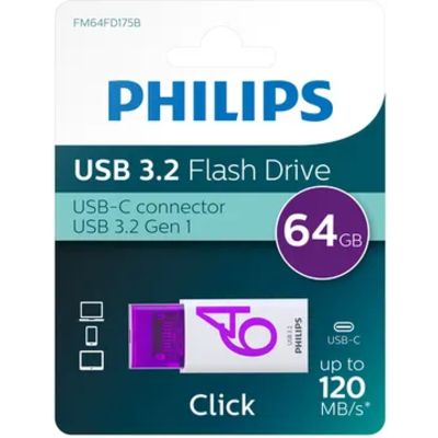Philips 3.2-stick Click 64GB USB-C USB-stick